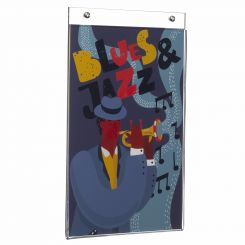 5.5 x 8.5 Wall Mounted Top Loading Acrylic Sign Holder